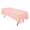 1 Yard Pink Rectangle Polyester Washable Tablecloth 60 Inch Wide Fits 6 Foot Table